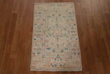 Muted Geometric Oushak Oriental Area Rug 2x3