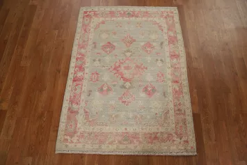 Muted Oushak Oriental Area Rug 3x4