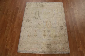 Geometric Oushak Turkish Area Rug 3x4