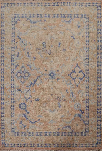 Muted Oushak Oriental Wool Rug 3x4
