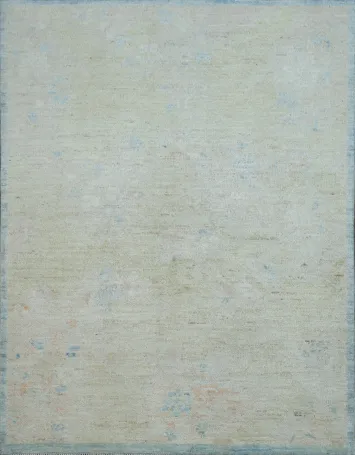 Muted Geometric Art Deco Oriental Area Rug 4x5