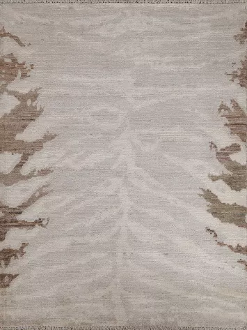 Handmade Abstract Turkish Wool Rug 4x5