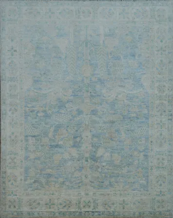Vegetable Dye Oushak Turkish Area Rug 4x5