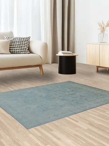 Vegetable Dye Oushak Turkish Area Rug 4x5