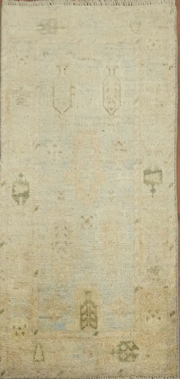 Hand-Knotted Oushak Turkish Wool Rug 2x4