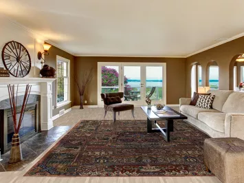 Animal Pictorial Kashmar Persian Area Rug 10x13