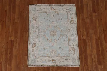 Vegetable Dye Oushak Turkish Area Rug 3x4