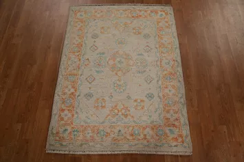 Vegetable Dye Oushak Turkish Area Rug 3x4