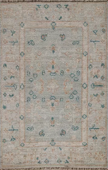 Vegetable Dye Oushak Turkish Rug 2x3