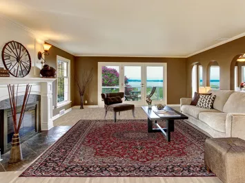 Vintage Red Wool Najafabad Persian Area Rug 10x13