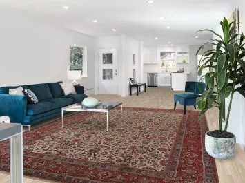 All-Over Floral Sarouk Persian Area Rug 9x12