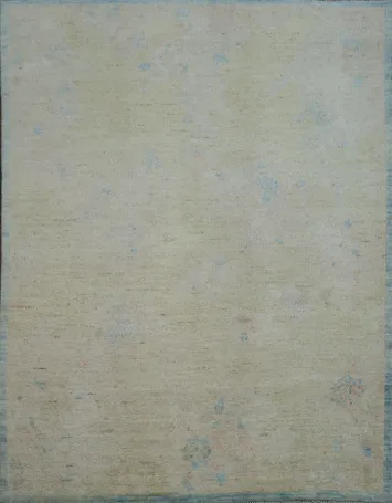 Vegetable Dye Art Deco Turkish Area Rug 4x5