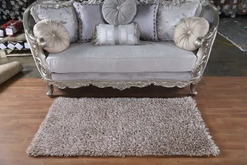 Glamour Champagne Color Shaggy Rug 3x5