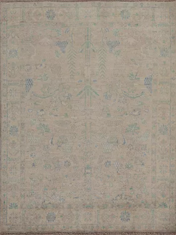 Vegetable Dye Oushak Oriental Area Rug 4x5