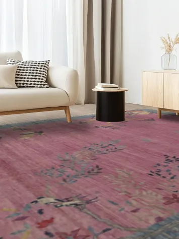 Vegetable Dye Art Deco Oriental Area Rug 10x14