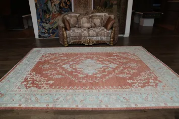 Vegetable Dye Oushak Oriental Area Rug 9x12