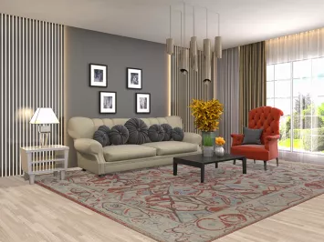 Vegetable Dye Oushak Turkish Area Rug 9x12