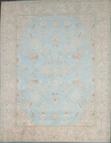 Vegetable Dye Oushak Oriental Wool Rug 9x12