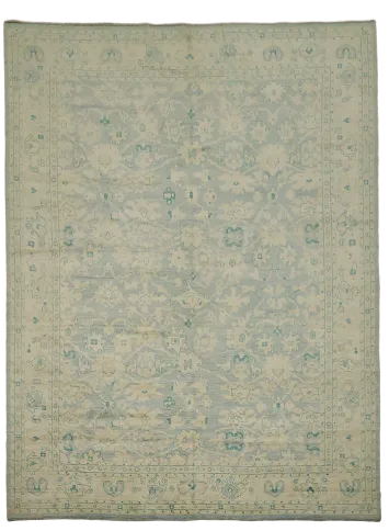 Vegetable Dye Oushak Turkish Area Rug 10x14