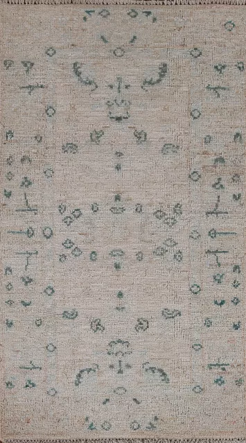 Vegetable Dye Oushak Turkish Area Rug 2x4