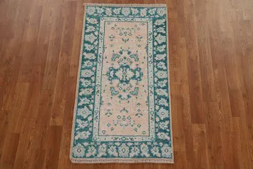 Vegetable Dye Oushak Turkish Area Rug 2x4