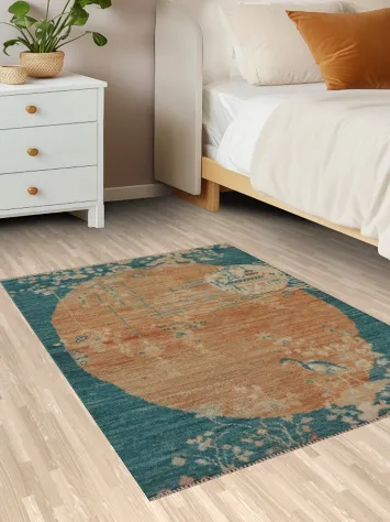 Vegetable Dye Oushak Oriental Wool Rug 3x4