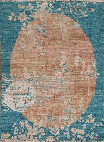 Vegetable Dye Oushak Oriental Area Rug 3x4