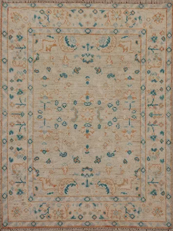 Vegetable Dye Oushak Oriental Area Rug 3x4