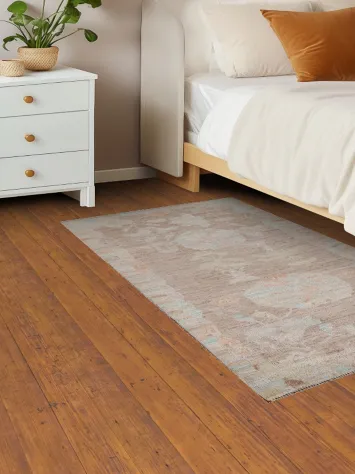 Vegetable Dye Oushak Turkish Area Rug 3x5