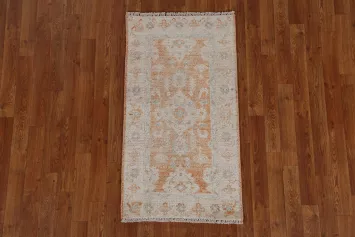 Muted Oushak Turkish Wool Rug 2x4