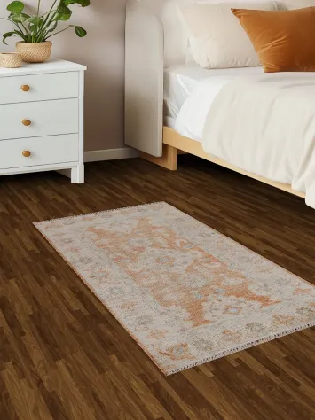 Muted Oushak Turkish Wool Rug 2x4