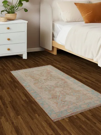 Muted Oushak Turkish Rug 2x4