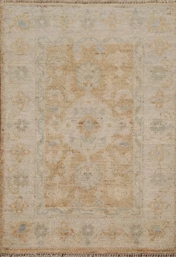 Vegetable Dye Oushak Turkish Area Rug 2x3