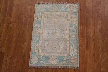 Vegetable Dye Oushak Turkish Area Rug 2x3