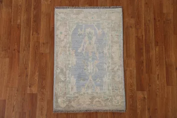 Vegetable Dye Oushak Turkish Area Rug 2x3