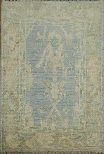 Vegetable Dye Oushak Turkish Area Rug 2x3