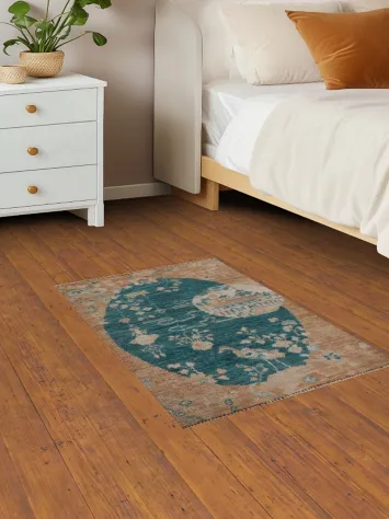 Pictorial Oushak Oriental Rug 2x3