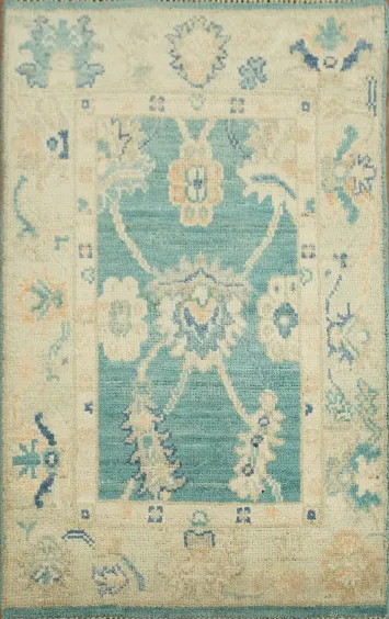 Geometric Oushak Oriental Rug 2x3