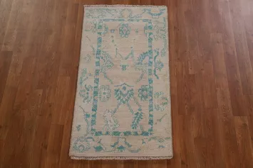 Handmade Wool Oushak Oriental Area Rug 2x4