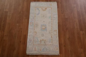 Muted Oushak Oriental Rug 2x4