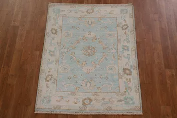 Wool Handmade Oushak Turkish Area Rug 3x4