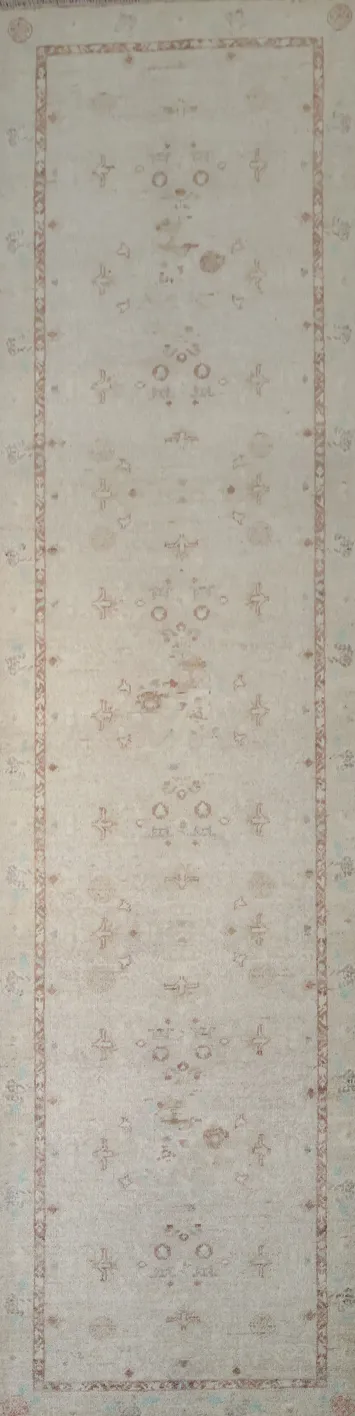 Premium Turkish Runner with Timeless Beige and Brown Tones 3x12 ft