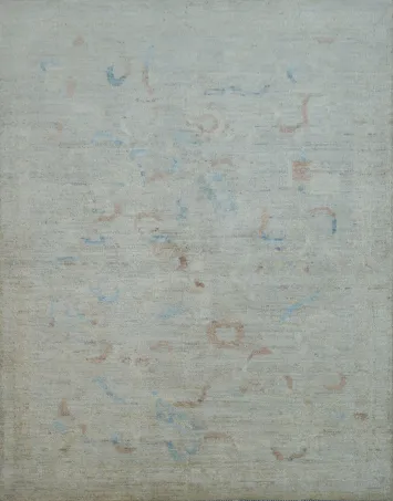 Vegetable Dye Oushak Turkish Area Rug 4x5