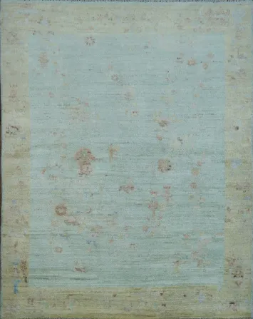 Vegetable Dye Oushak Turkish Area Rug 4x5