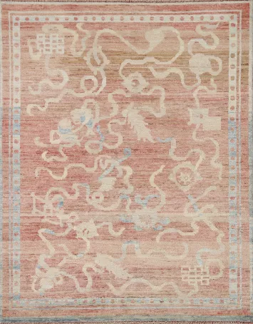 Vegetable Dye Oushak Oriental Area Rug 4x5