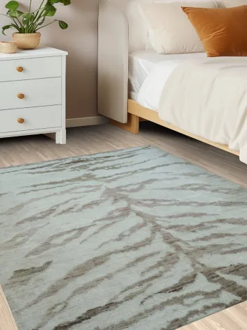 Vegetable Dye Abstract Oriental Area Rug 4x5