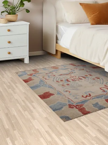 Vegetable Dye Oushak Oriental Square Rug 4x4