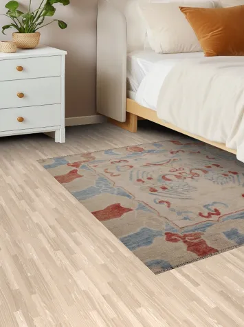 Vegetable Dye Oushak Oriental Square Rug 4x4