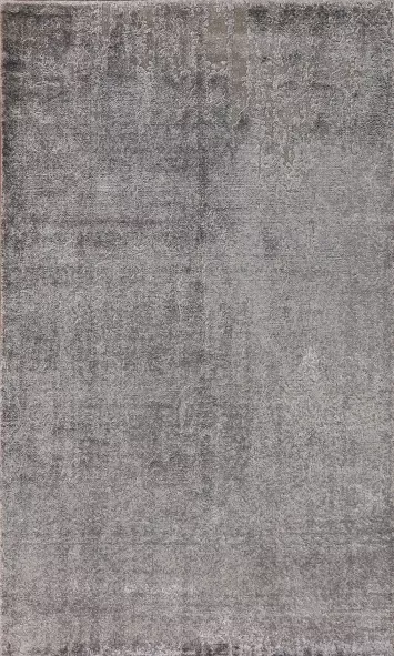 Silver Gray Abstract Area Rug 5x8