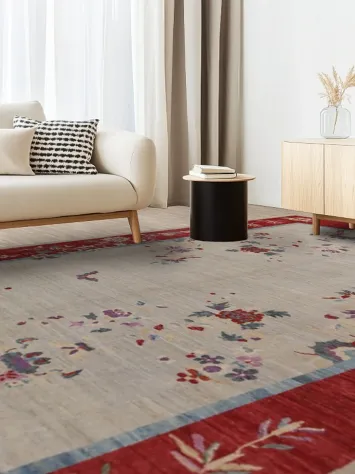 Vegetable Dye Art Deco Oriental Area Rug 10x14